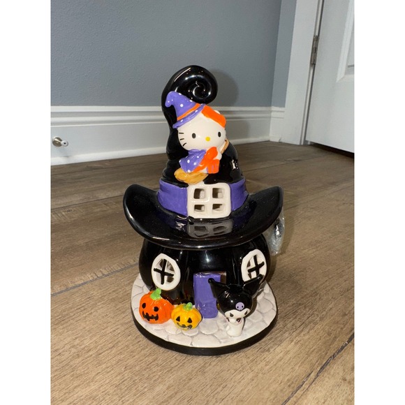Hello Kitty Halloween Witch House Blue Sky Clayworks Candle Holder - Picture 1 of 5